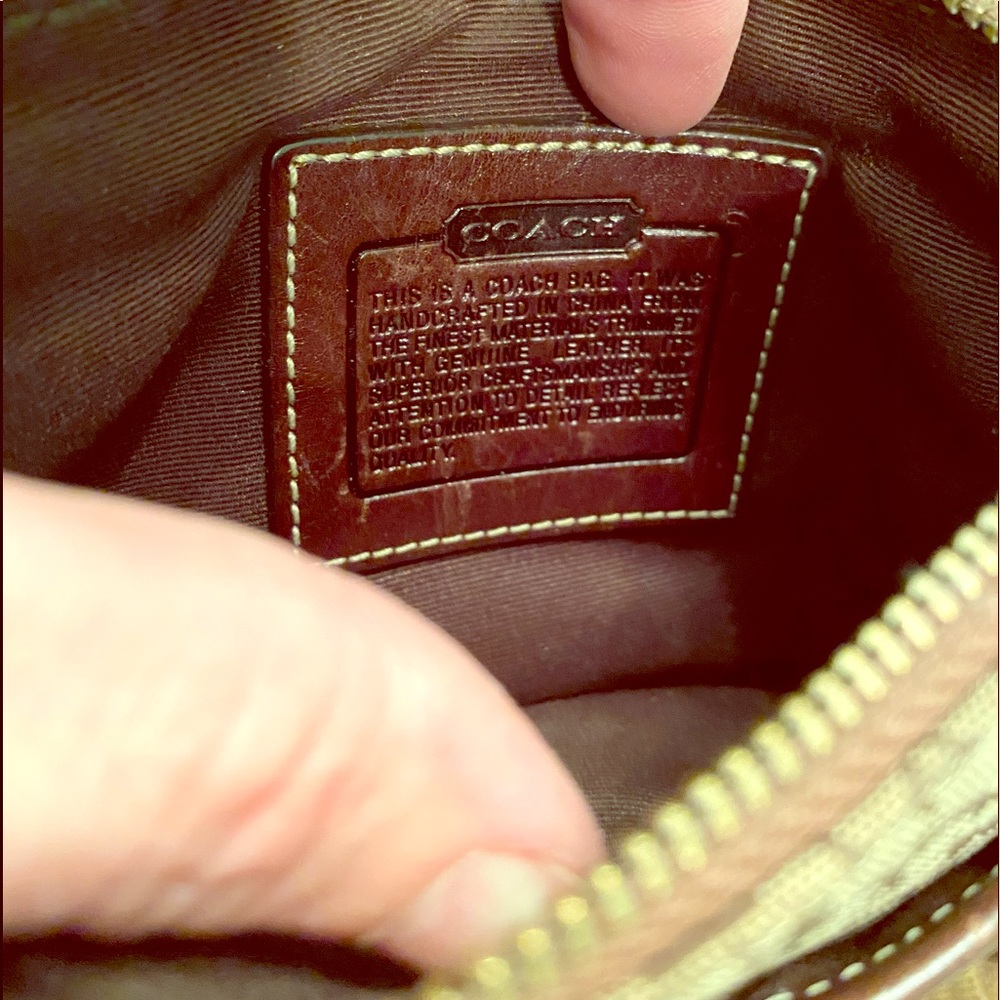 Coach Brown suede crossbody
